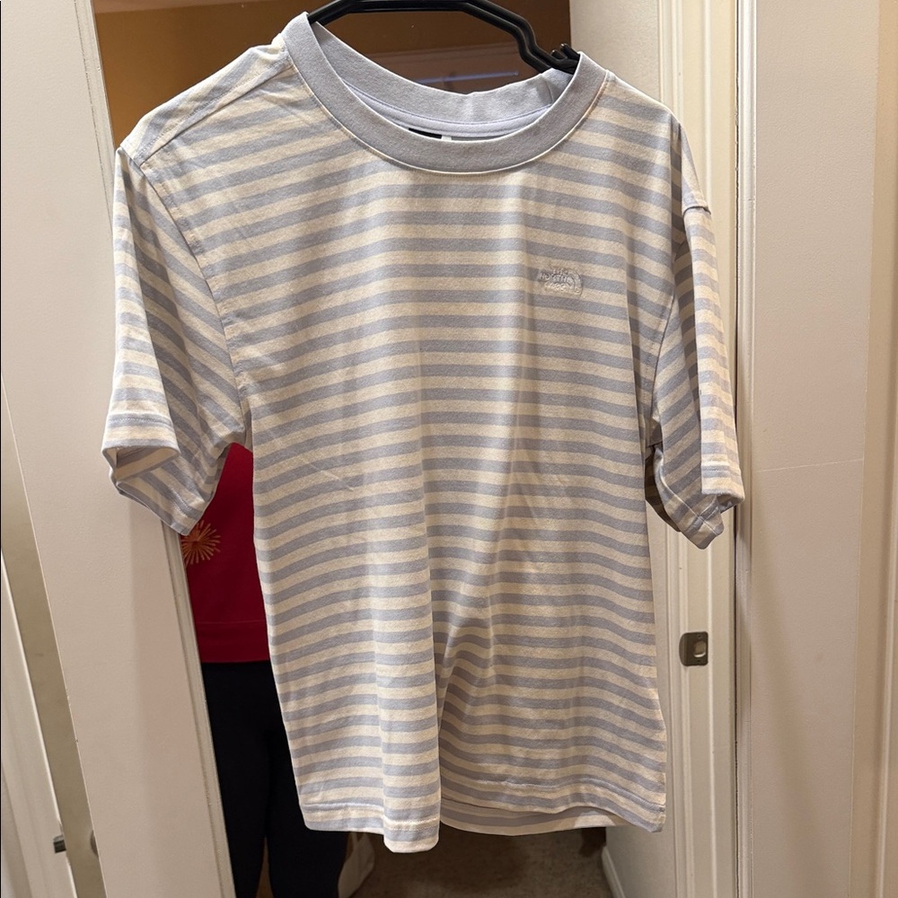 The North Face Lavender Striped and White Shirt